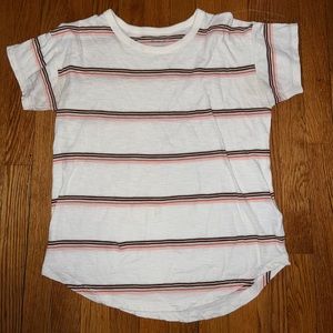 Madewell soft white striped t shirt